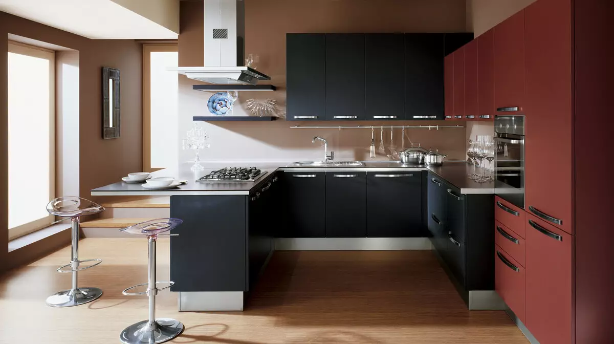 Virtuves austiņas (184 fotoattēli): virtuves dizaina iespējas, skaistu dažādu veidu vadītāju paraugi, stilīgi un neparasti modeļi, interesantas idejas interjerā 9564_156