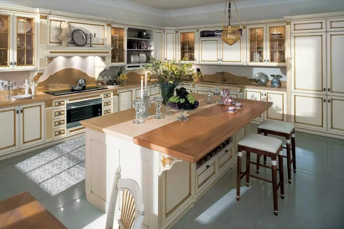 Virtuves austiņas (184 fotoattēli): virtuves dizaina iespējas, skaistu dažādu veidu vadītāju paraugi, stilīgi un neparasti modeļi, interesantas idejas interjerā 9564_19