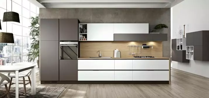 Virtuves austiņas (184 fotoattēli): virtuves dizaina iespējas, skaistu dažādu veidu vadītāju paraugi, stilīgi un neparasti modeļi, interesantas idejas interjerā 9564_74