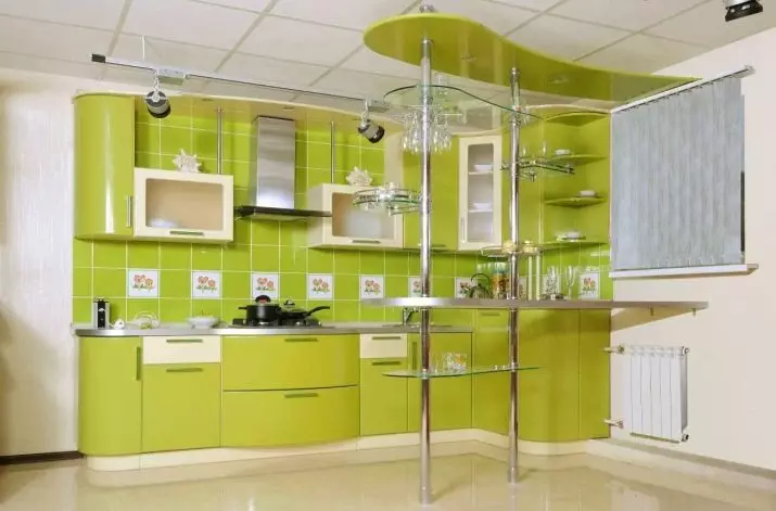 Pojok Dapur Terbuat Dari Plastik (33 Foto): Ide Desain, Pilihan Untuk Solusi Warna Kepala Dapur Plastik Di Bingkai Aluminium 9576_33