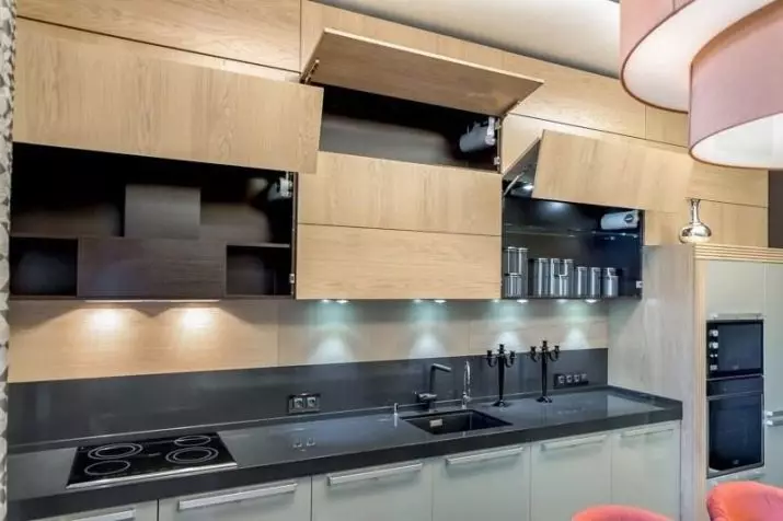 Jaká je výška kuchyňských skříní? 14 Photo Floor Distancy Standardy az pracovního povrchu na horní skříňky 9578_14