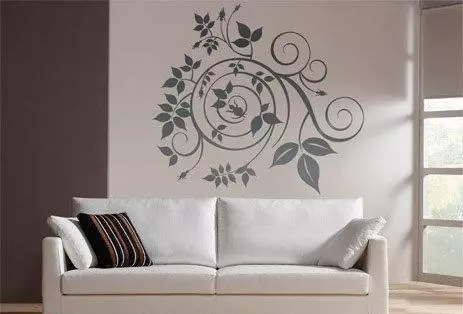 Oturma odası boyama: Salonda duvar boyama için ekipman ve çizimlerin seçimi 9622_50