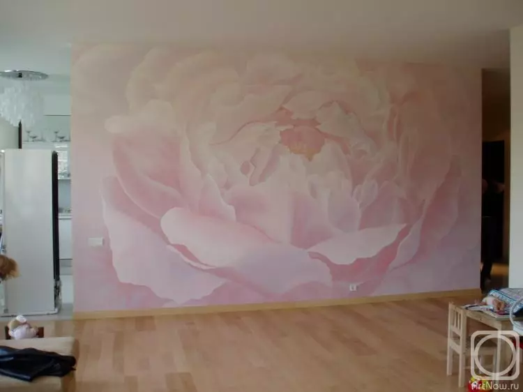 Vardagsrumsmålning: Val av utrustning och teman av ritningar för väggmålning i hallen 9622_6