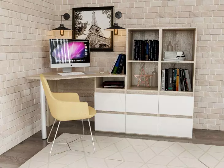 Obývacia izba s pracoviskom (83 fotografií): Dizajn práce a možnosti zónovania izieb 9623_20