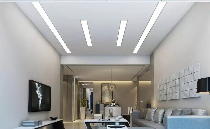 Duplextak gjorda av gipsbilar för vardagsrum (49 bilder): Designalternativ för dubbelsidiga tak med belysning i hallens inre 9626_32