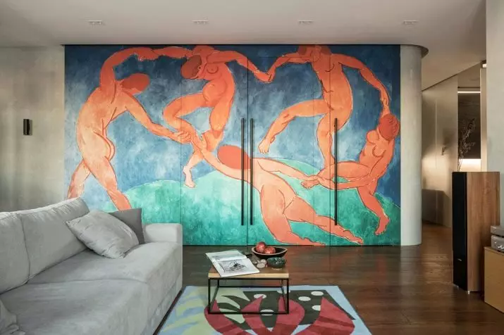 نقاشی در اتاق نشیمن (44 عکس): مجموعه مدولار و دیگر انواع تصاویر را در یک سبک مدرن برای داخل سالن در آپارتمان انتخاب کنید 9633_19