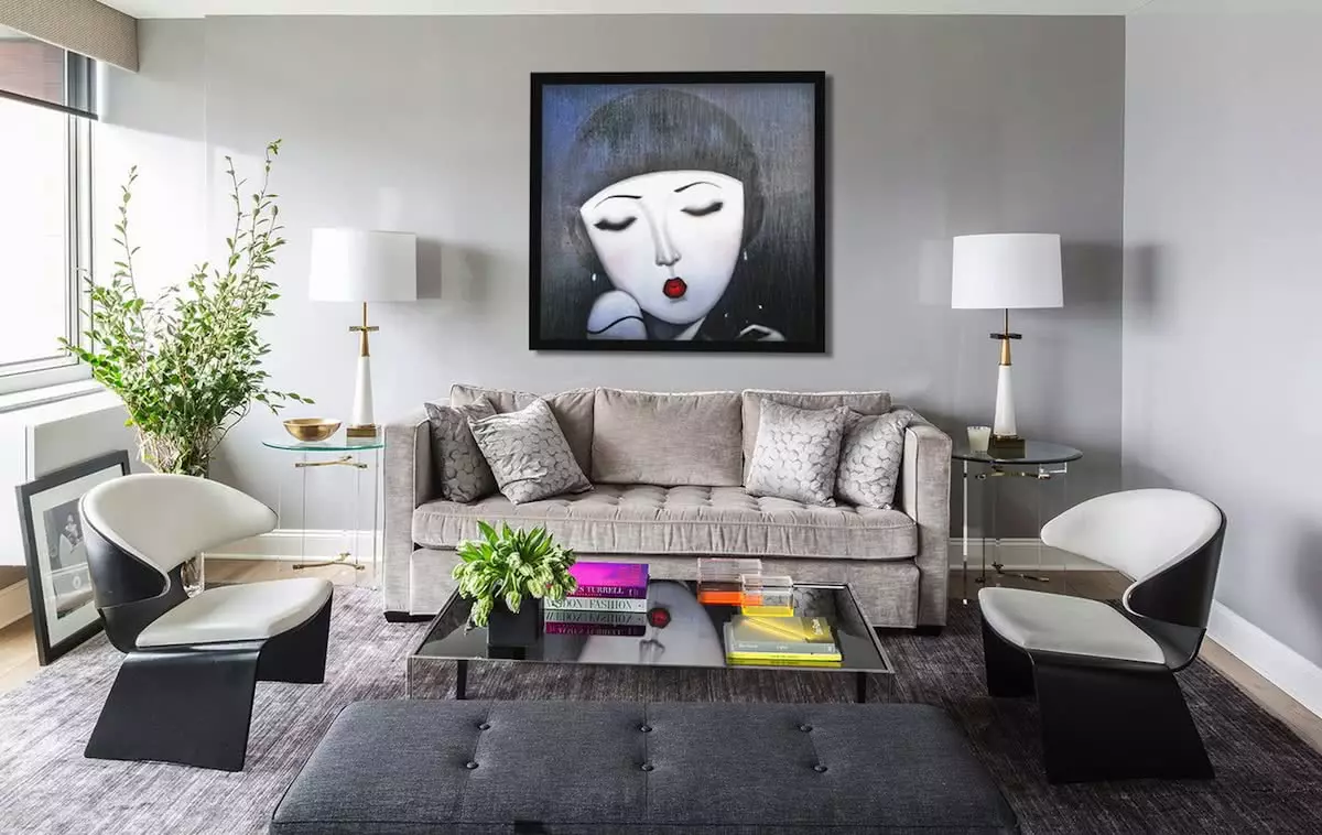 Pinturas en la sala de estar (44 fotos): seleccione los tipos modulares y otros tipos de imágenes en un estilo moderno para el interior de la sala en el apartamento 9633_5