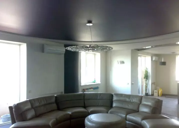 亞光拉伸天花板霍爾（40張）：如何選擇客廳的公寓拉伸天花板？白色的天花板繪畫和其他選項 9636_25