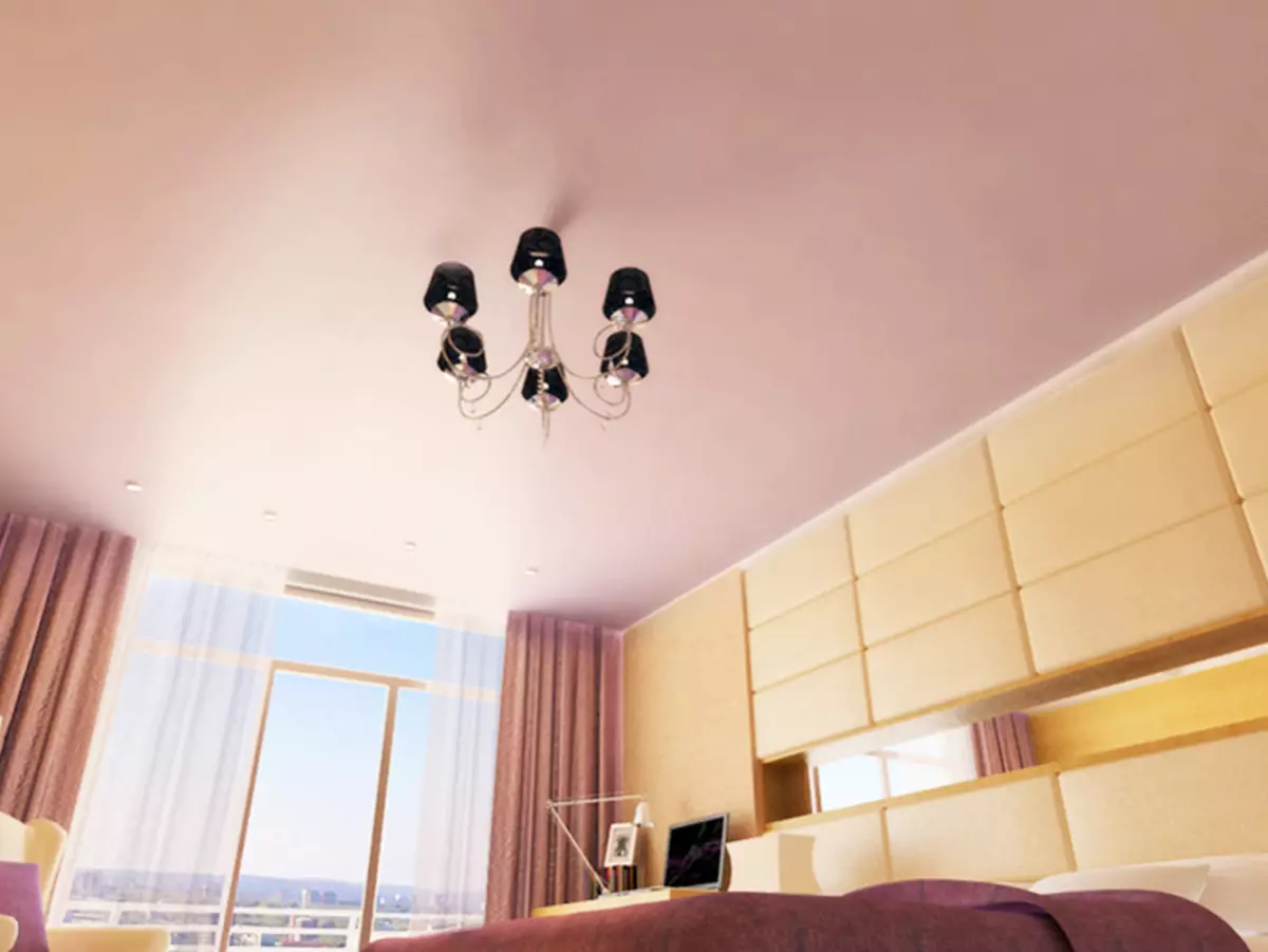Matte Stretch stropů pro halu (40 fotografií): Jak si vybrat strop stropu pro obývací pokoj v bytě? Bílé stropy s výkresem a dalšími možnostmi 9636_9