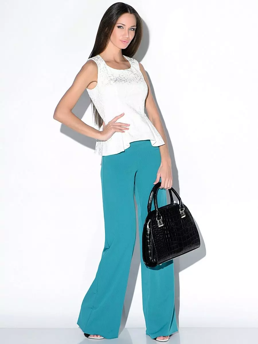 Turquoise pants (74 photos): what to wear 963_15