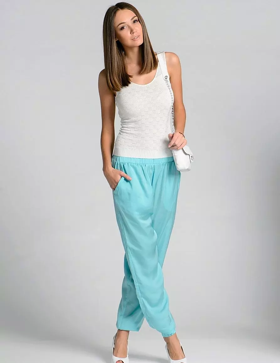 Turquoise pants (74 photos): what to wear 963_16