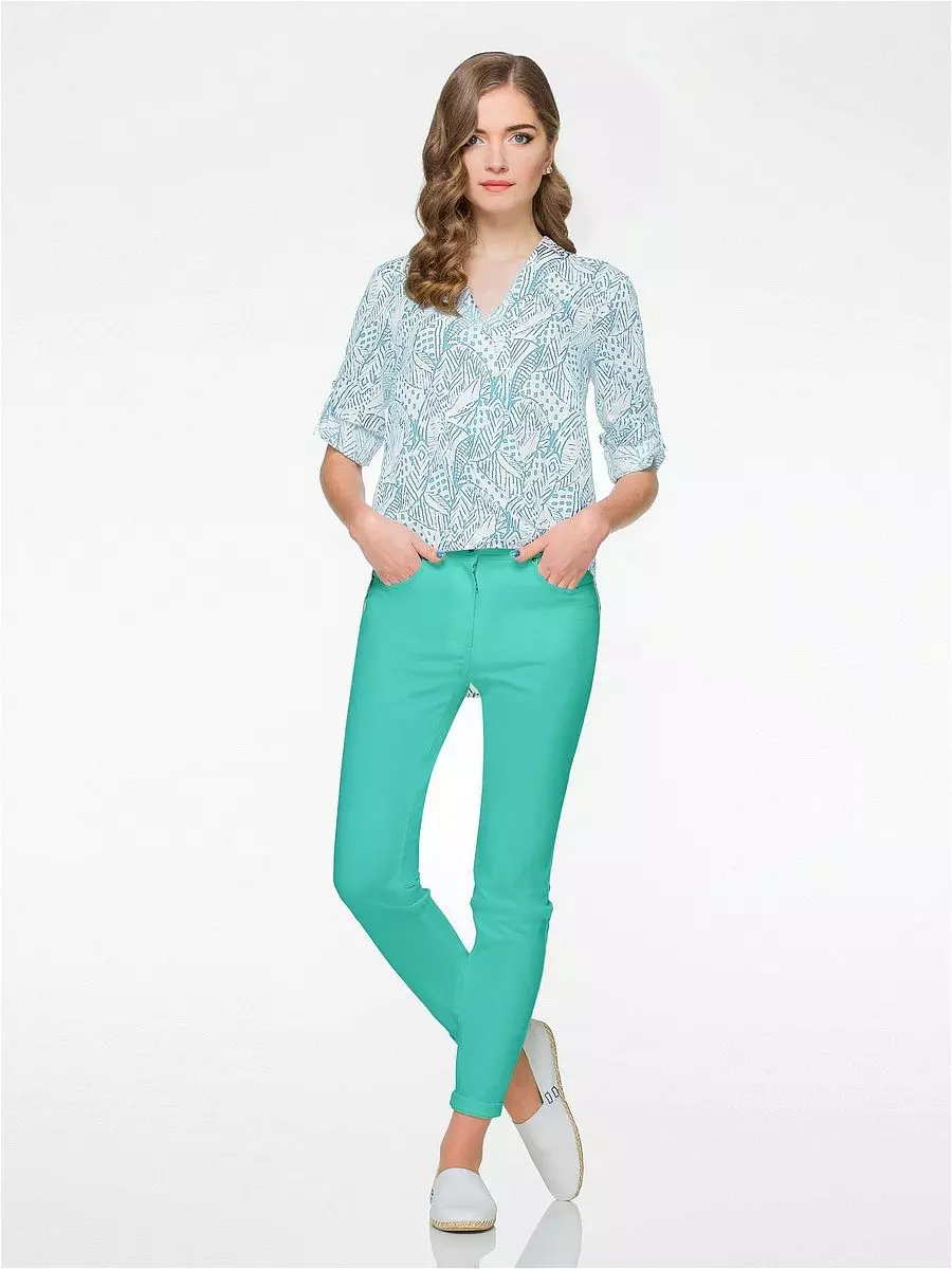 Turquoise pants (74 photos): what to wear 963_18