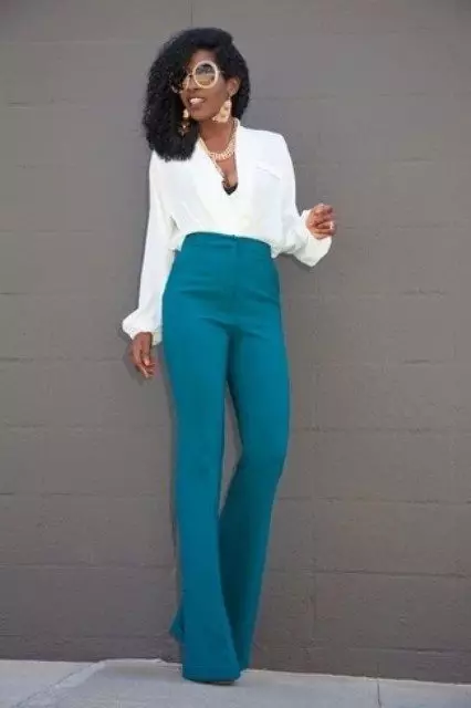 Turquoise pants (74 photos): what to wear 963_34
