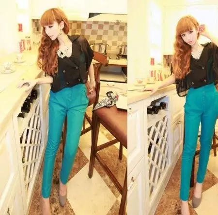 Turquoise pants (74 photos): what to wear 963_48