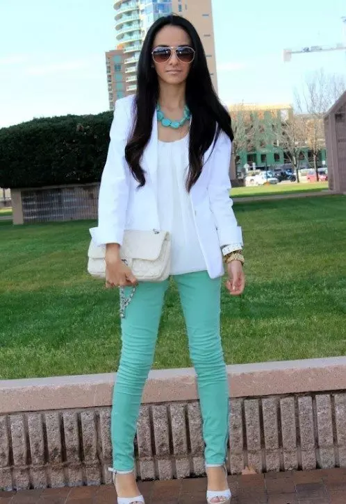 Turquoise pants (74 photos): what to wear 963_54