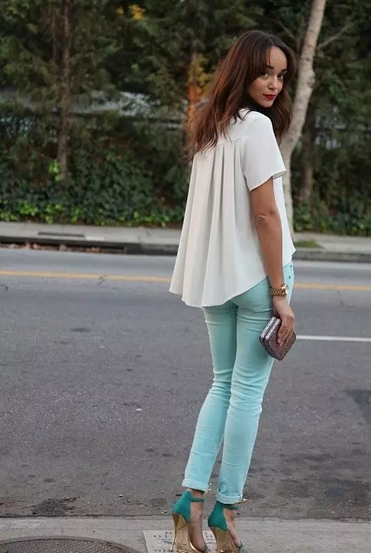 Turquoise pants (74 photos): what to wear 963_65