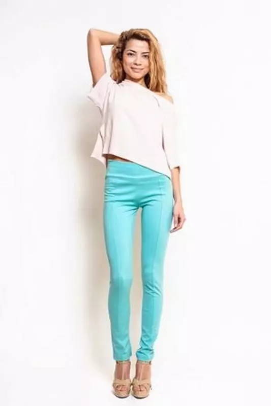 Turquoise pants (74 photos): what to wear 963_66