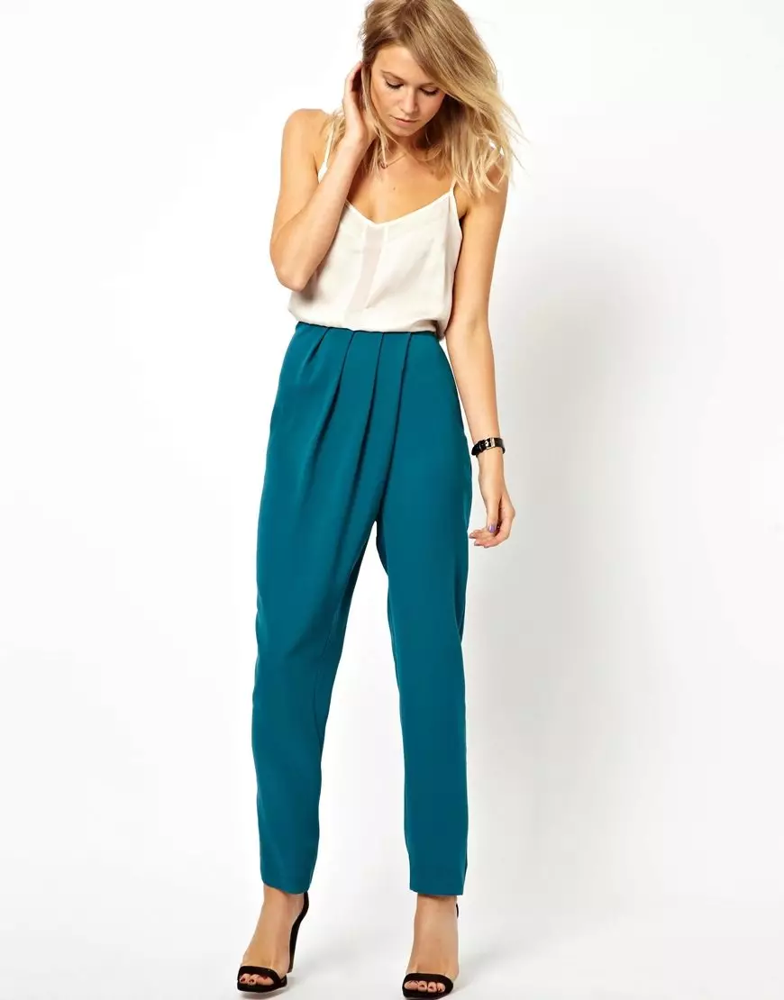 Turquoise pants (74 photos): what to wear 963_71