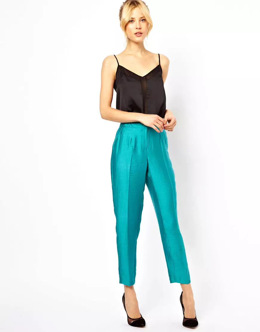 Turquoise pants (74 photos): what to wear 963_73
