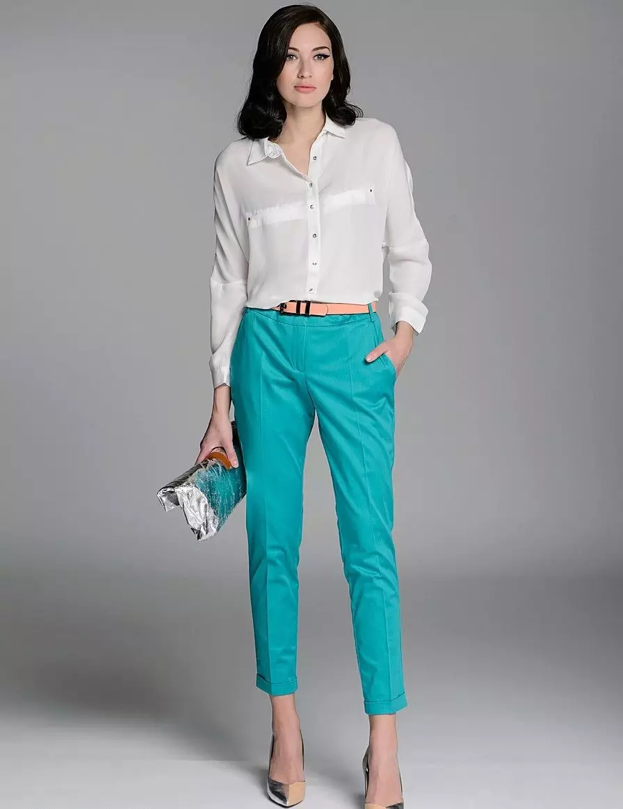 Turquoise pants (74 photos): what to wear 963_8