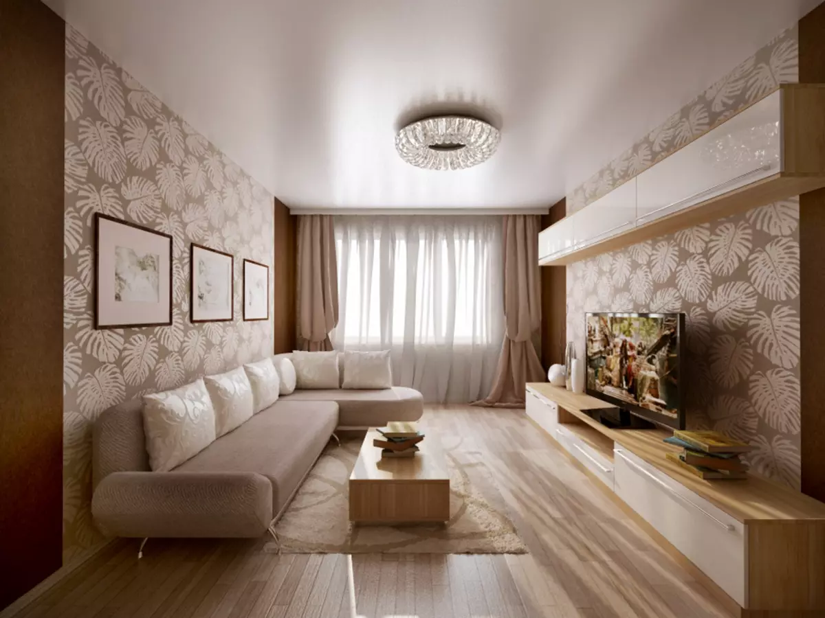Stretch-Decken aus einer Ebene für die Halle (56 Fotos): Zweifarbige Einzeldecken in der Wohnung, kombinierte glänzende und matte Stretchdecken im Inneren 9640_28