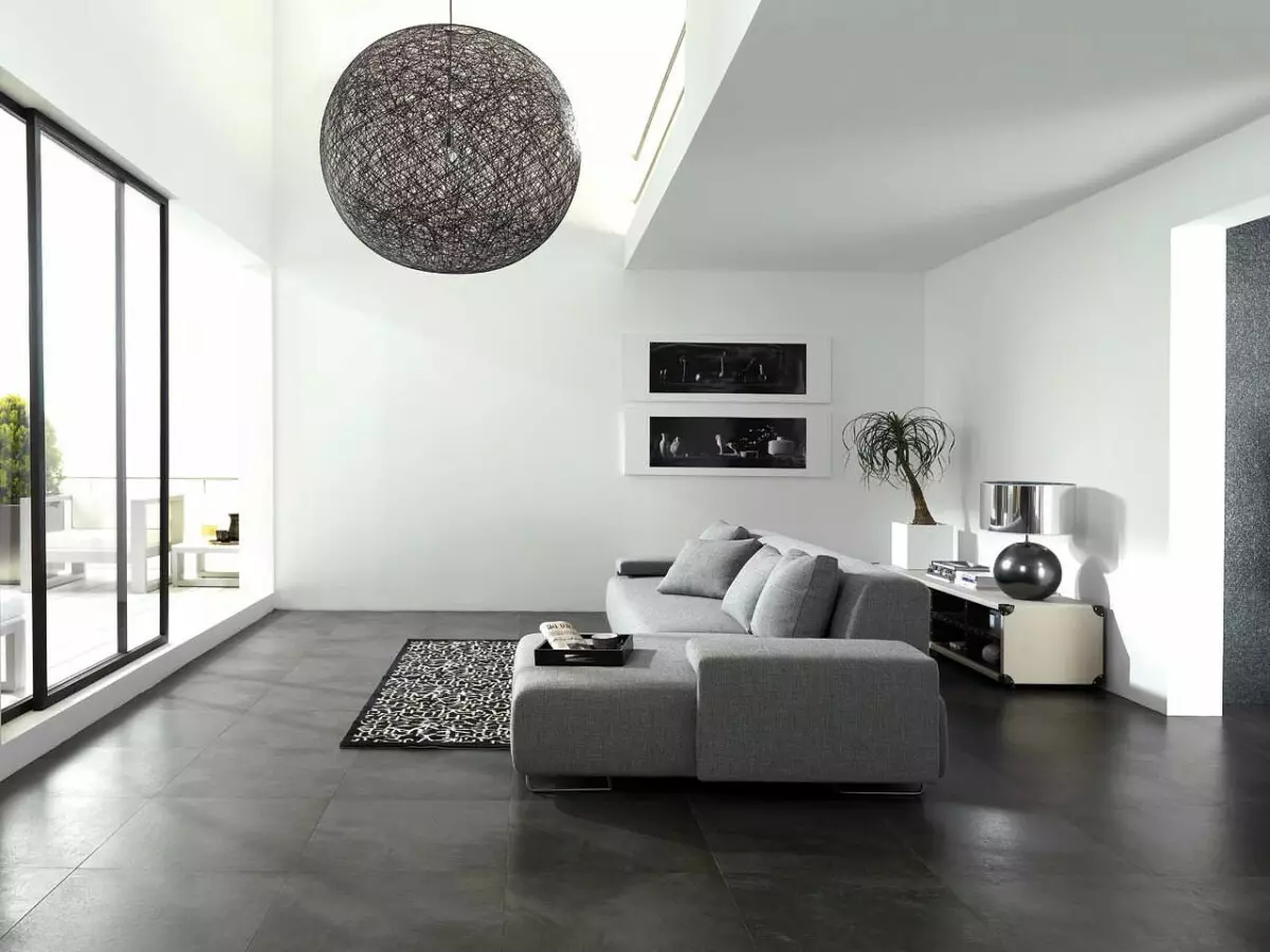 Dnevna soba v stilu minimalizma (88 fotografij): Notranja oblikovalska dvorana v rednem stanovanju v sodobnem minimalističnem slogu, dekoracijo dnevne sobe v Khrushchevka 9656_83