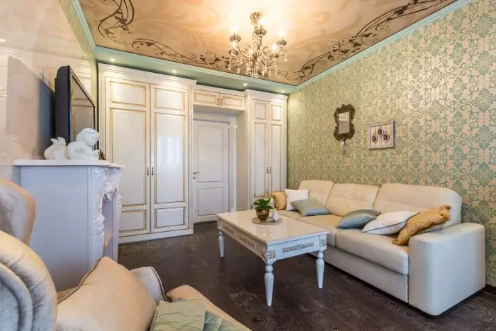 Soggiorno classico (88 foto): interior design in stili classici contemporanei e americani, bellissimi soggiorno in colori vivaci, scegliendo dipinti nella stanza 9681_83