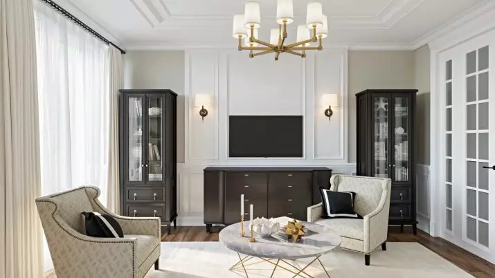 經典客廳（88張照片）：風格的室內設計現代風格和美式典雅，美麗的客廳鮮豔的色彩，在房間裡選擇繪畫 9681_86