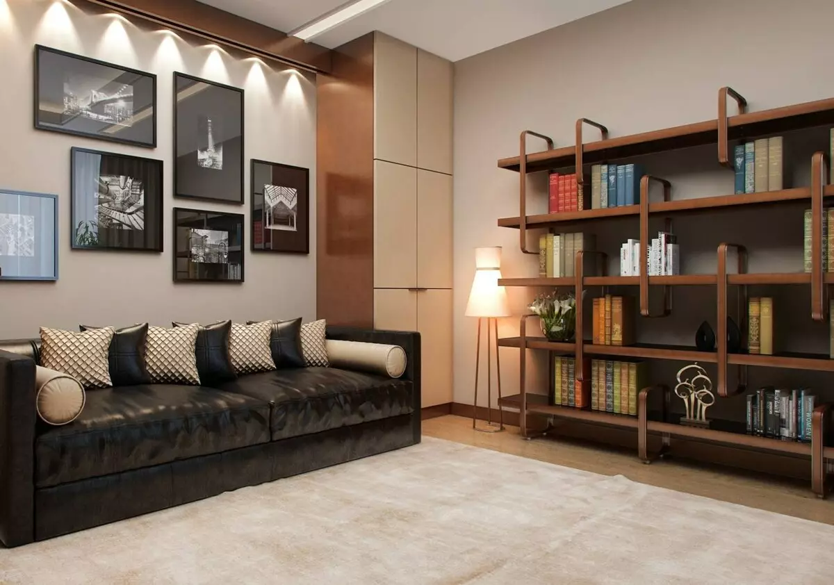 Дизайн залу в квартирі (168 фото): нюанси оформлення інтер'єру віталень кімнат. Як оформити зал в звичайній квартирі красиво і просто? 9682_144