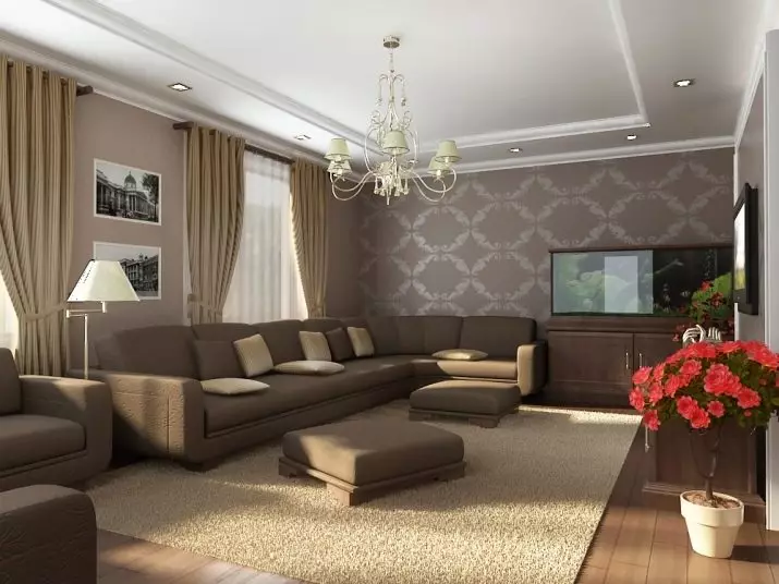 Дизайн залу в квартирі (168 фото): нюанси оформлення інтер'єру віталень кімнат. Як оформити зал в звичайній квартирі красиво і просто? 9682_16