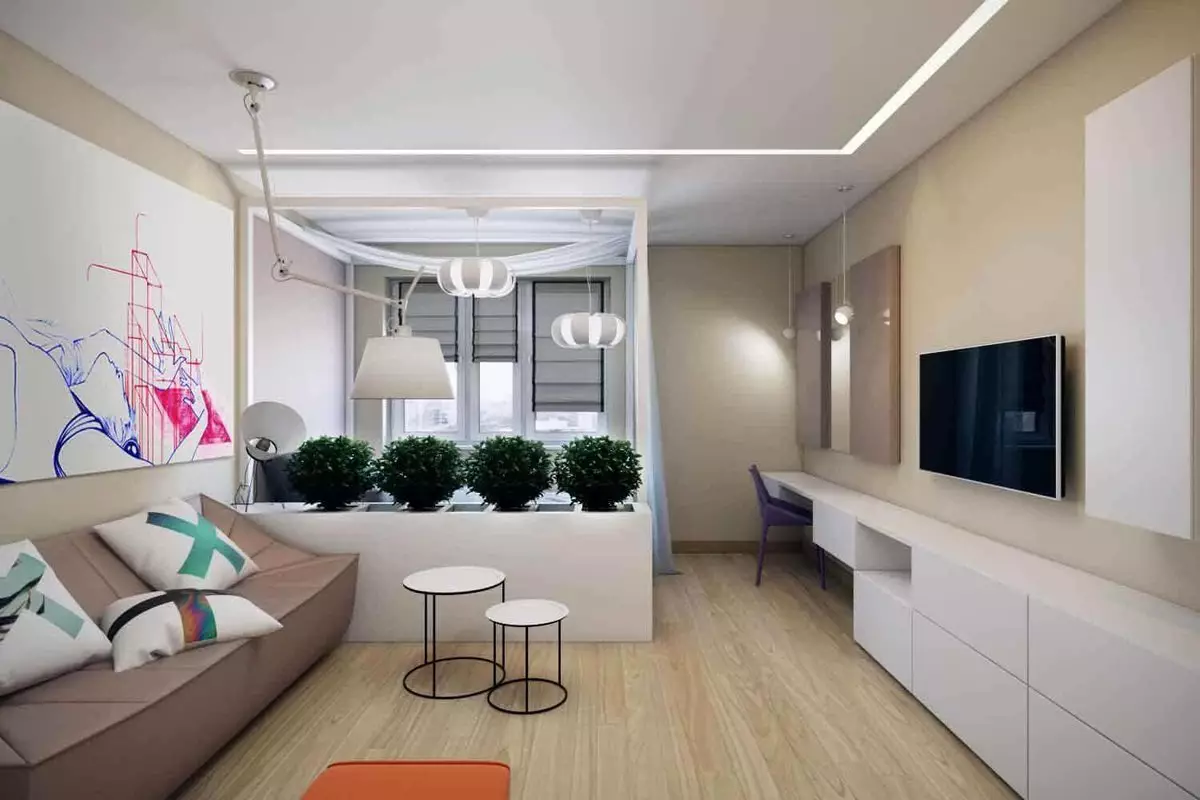 Дизайн залу в квартирі (168 фото): нюанси оформлення інтер'єру віталень кімнат. Як оформити зал в звичайній квартирі красиво і просто? 9682_76