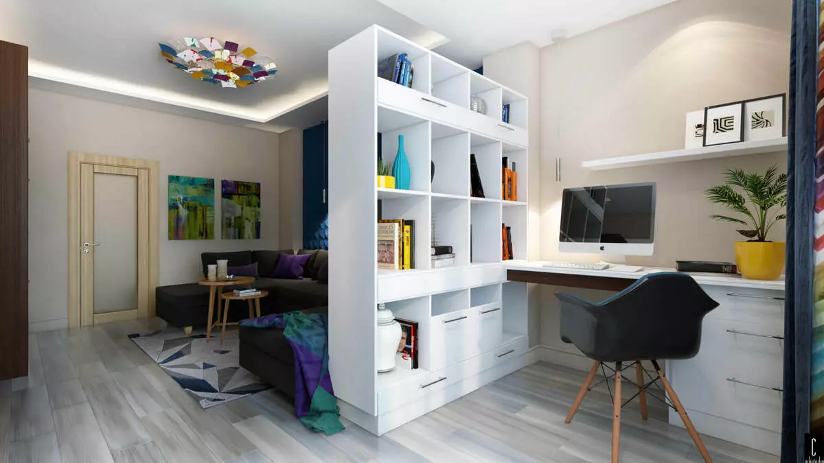 작은 거실의 인테리어 (119 개 사진) 아파트의 작은 홀 현대 아이디어. 어떻게 미니 룸을 갖추기 위해? 9695_26