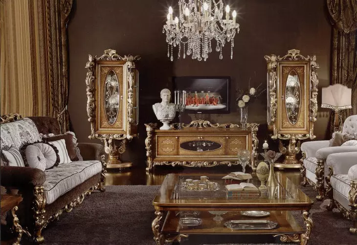 Mobiliário de sala de estar italiana (57 fotos): móveis da Itália em um estilo moderno, clássico e outro. Modelos de madeira e outros materiais 9707_38