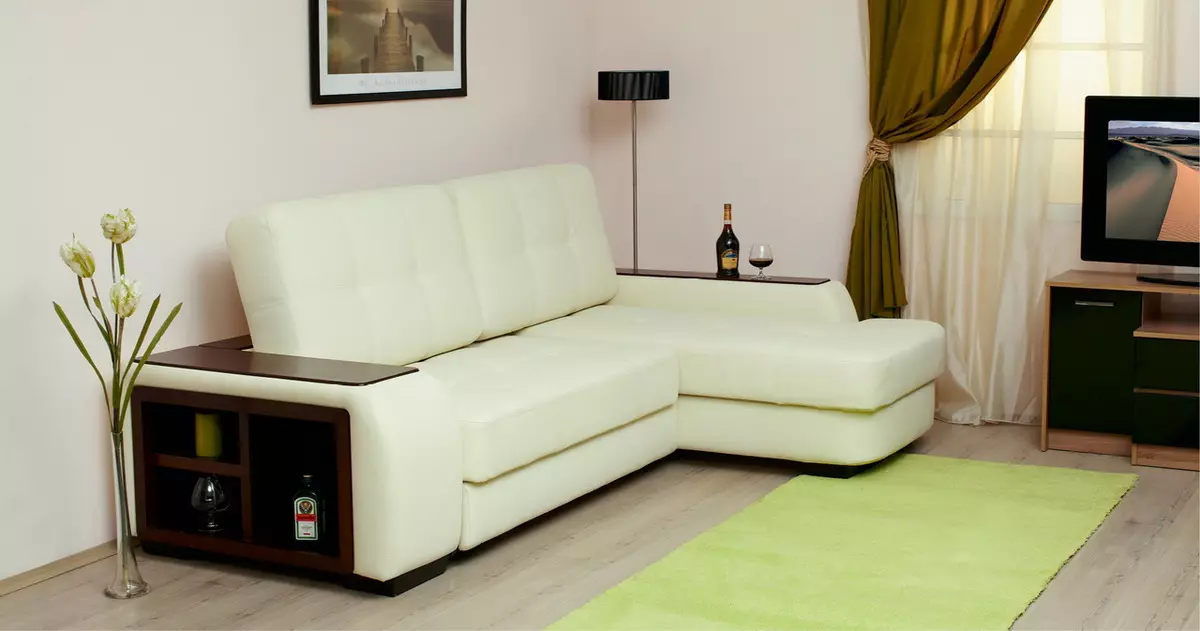 Modular angular furniture para sa living room: modules na may wardrobe at isang set sa isang modernong at iba pang estilo, pagpili ng isang headuit 9708_12