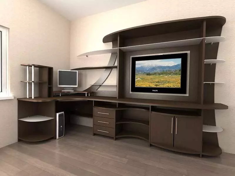 Modulair hoekig meubilair voor de woonkamer: modules met een kledingkast en een set in een moderne en andere stijl, kiezen voor een headuit 9708_21