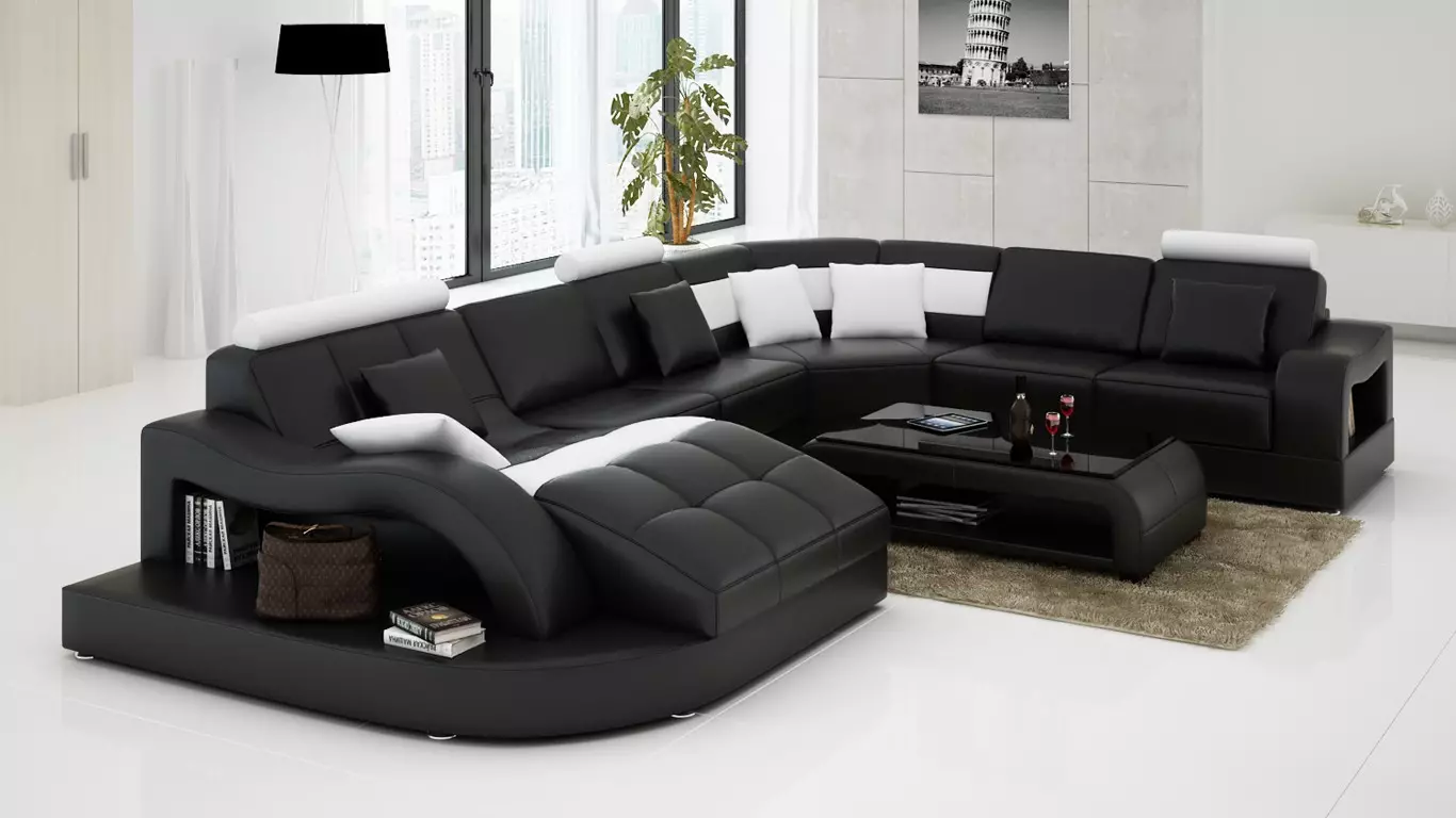 Modulêre hoek meubels vir die woonkamer: modules met 'n klerekas en 'n stel in 'n moderne en ander styl, die keuse van 'n headuit 9708_24