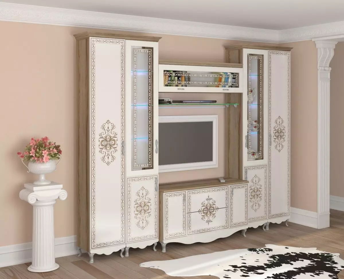 白色模塊化客廳家具：白色色調設計的光澤和啞光模塊化系統 9717_30