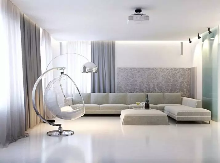 Huonekalut olohuoneeseen moderniin tyyliin (81 valokuvaa): Muodikas huonekalut minimalismille ja muille tyylikkäille malleille 9719_10