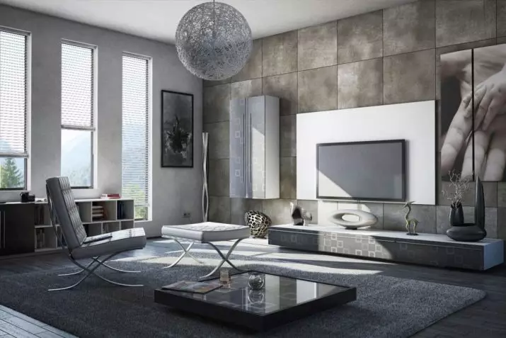 Mobles per a sala d'estar en estil modern (81 fotos): mobles de moda per al saló de l'estil de minimalisme i altres models elegants 9719_14