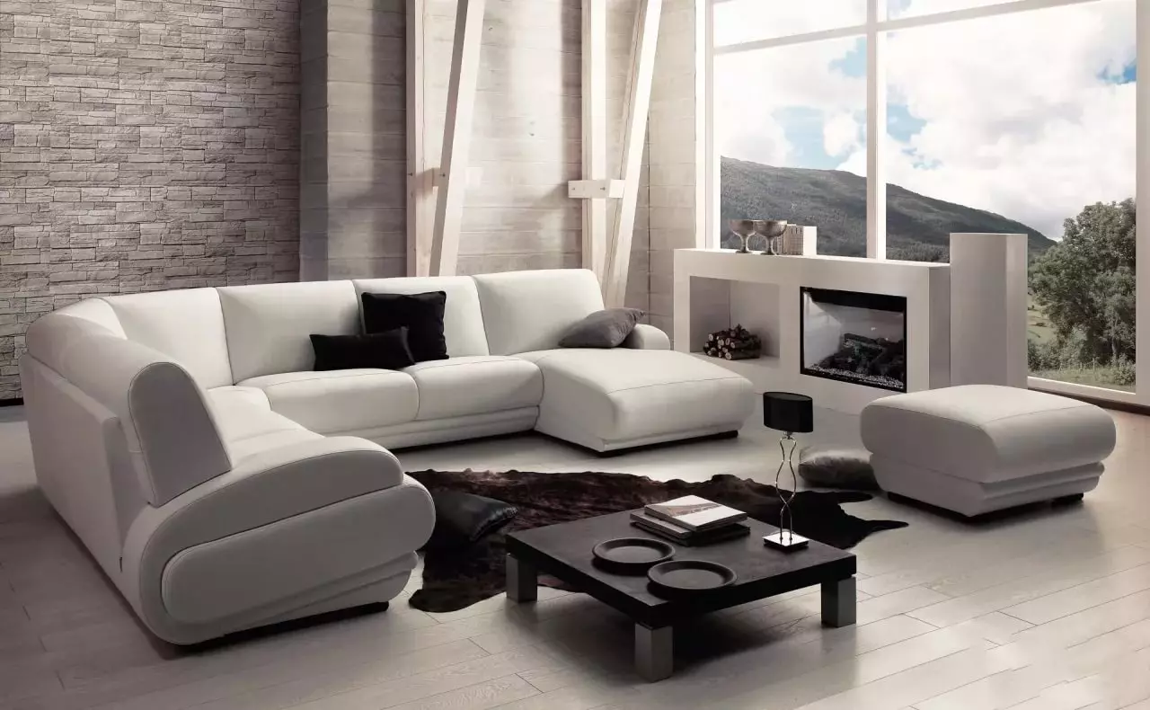 Huonekalut olohuoneeseen moderniin tyyliin (81 valokuvaa): Muodikas huonekalut minimalismille ja muille tyylikkäille malleille 9719_30