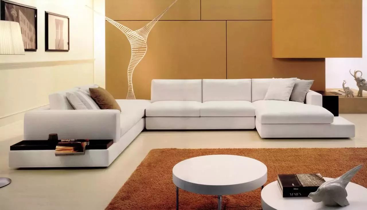 Huonekalut olohuoneeseen moderniin tyyliin (81 valokuvaa): Muodikas huonekalut minimalismille ja muille tyylikkäille malleille 9719_31