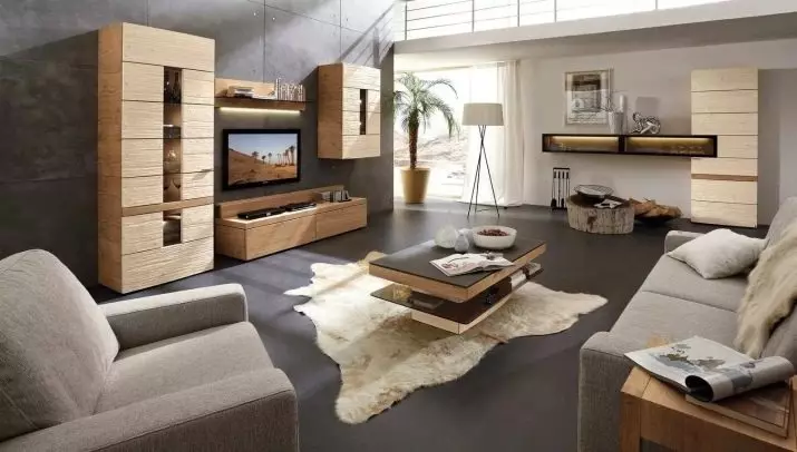 Huonekalut olohuoneeseen moderniin tyyliin (81 valokuvaa): Muodikas huonekalut minimalismille ja muille tyylikkäille malleille 9719_42
