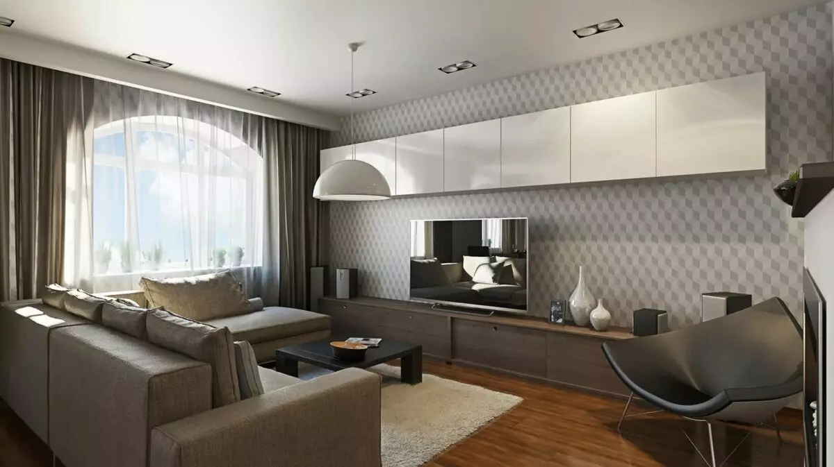 Mobles per a sala d'estar en estil modern (81 fotos): mobles de moda per al saló de l'estil de minimalisme i altres models elegants 9719_5