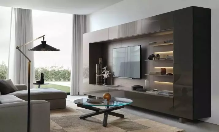 Mobles per a sala d'estar en estil modern (81 fotos): mobles de moda per al saló de l'estil de minimalisme i altres models elegants 9719_52