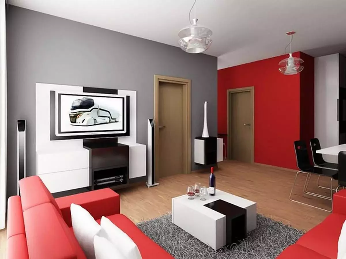 Mobles per a sala d'estar en estil modern (81 fotos): mobles de moda per al saló de l'estil de minimalisme i altres models elegants 9719_6