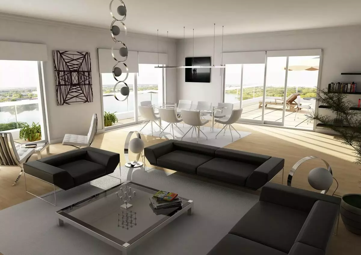 Mobles per a sala d'estar en estil modern (81 fotos): mobles de moda per al saló de l'estil de minimalisme i altres models elegants 9719_64