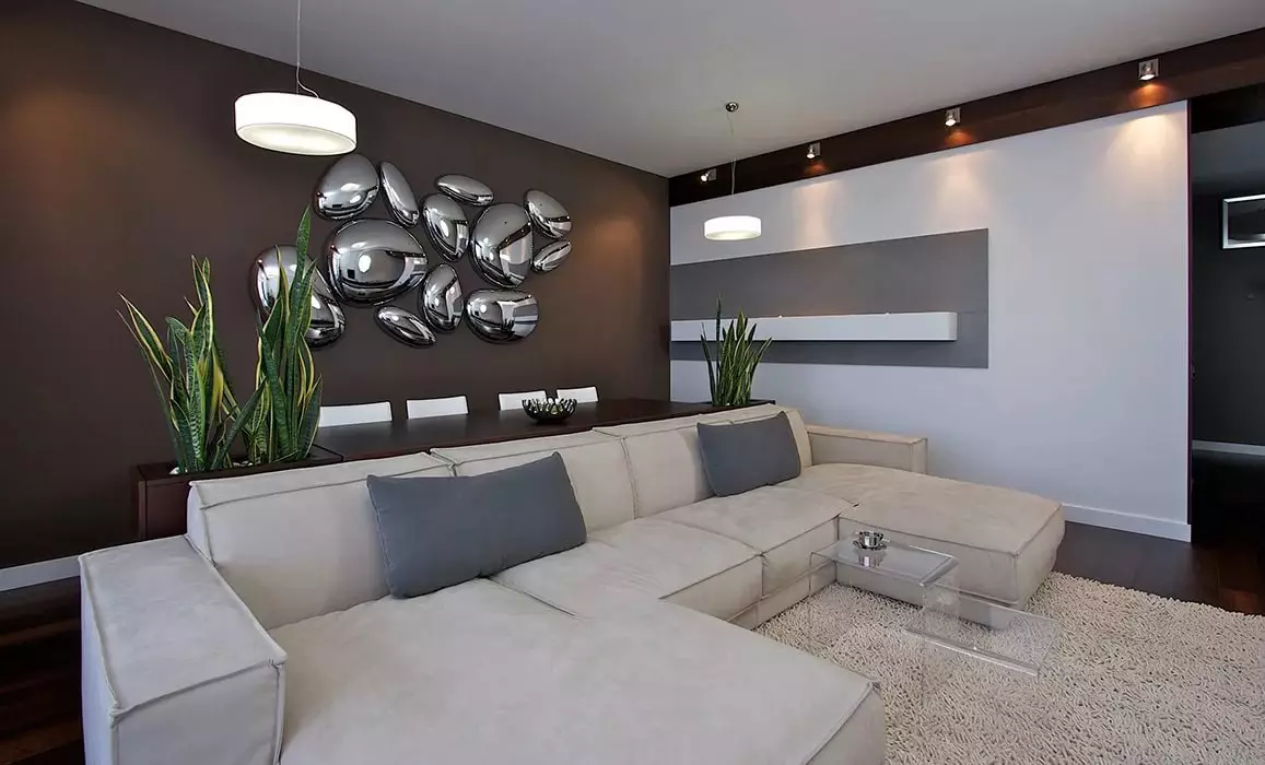 Mobles per a sala d'estar en estil modern (81 fotos): mobles de moda per al saló de l'estil de minimalisme i altres models elegants 9719_65