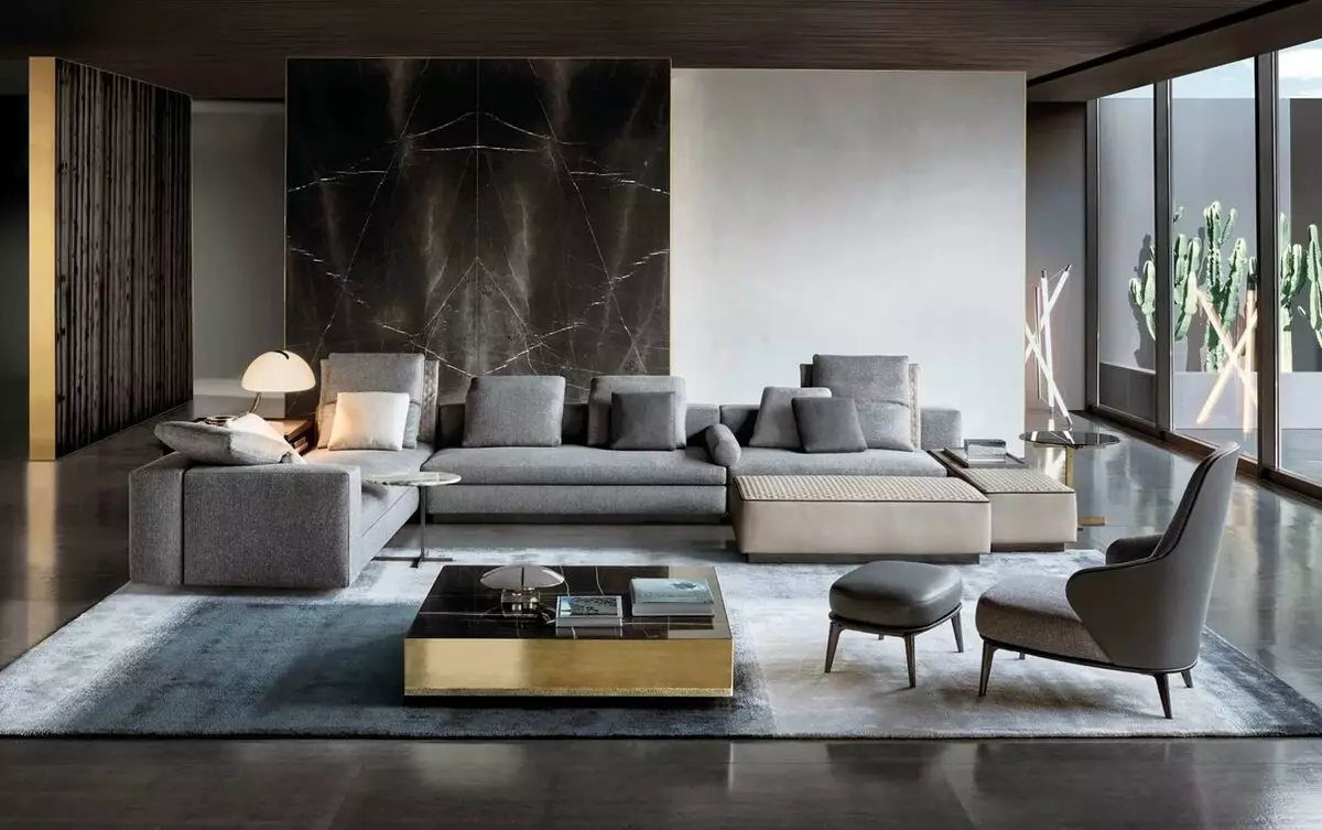 Huonekalut olohuoneeseen moderniin tyyliin (81 valokuvaa): Muodikas huonekalut minimalismille ja muille tyylikkäille malleille 9719_75
