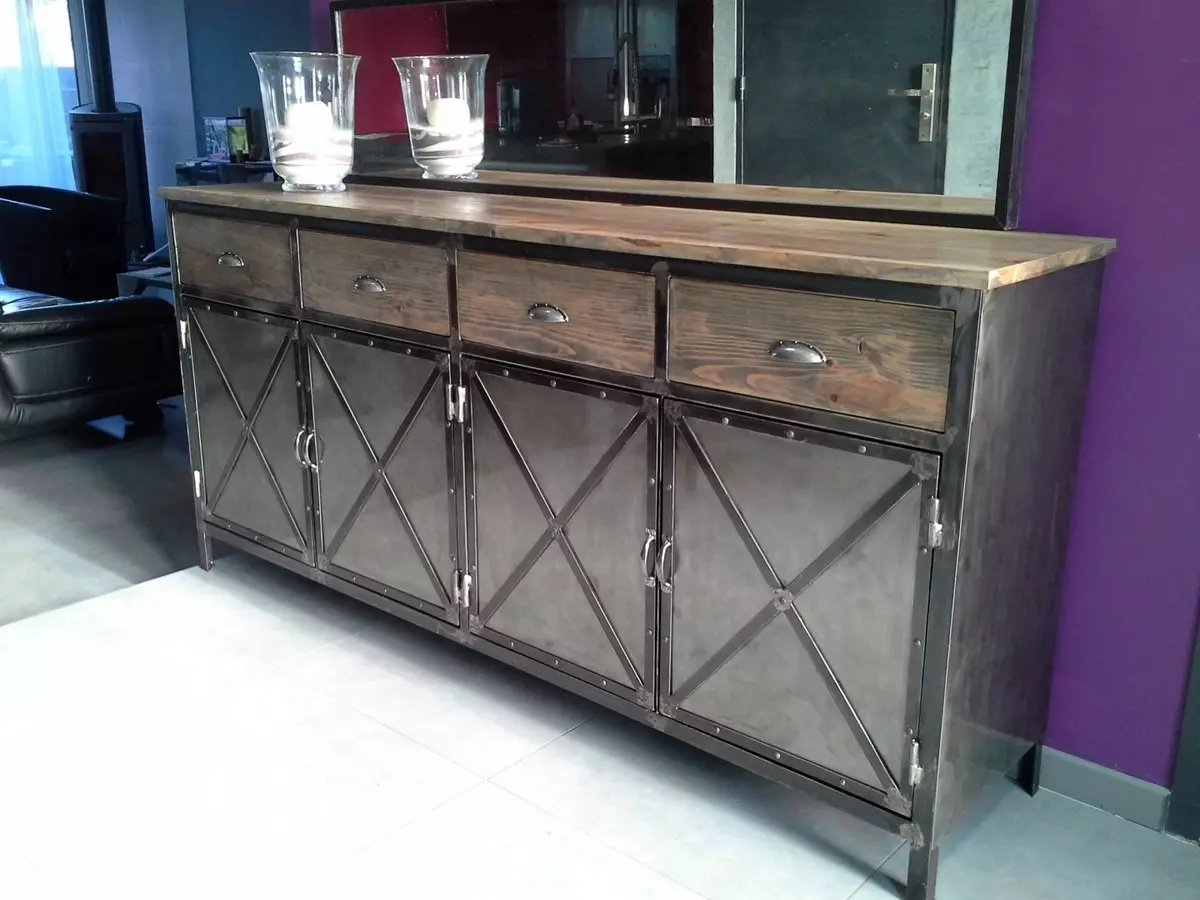 Buffets for the living room: Choose the corner buffets-cabinets, buffets - dressers and other models for dishes, furniture in the style of classic color wenge and other shades 9722_26