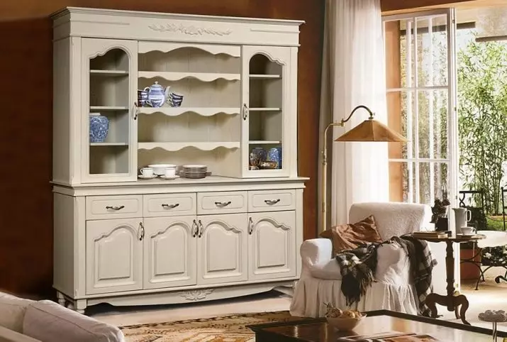 Buffets for the living room: Choose the corner buffets-cabinets, buffets - dressers and other models for dishes, furniture in the style of classic color wenge and other shades 9722_38